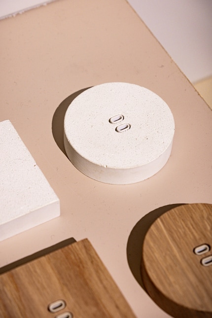 Kloss USB C+C Round, Beton.