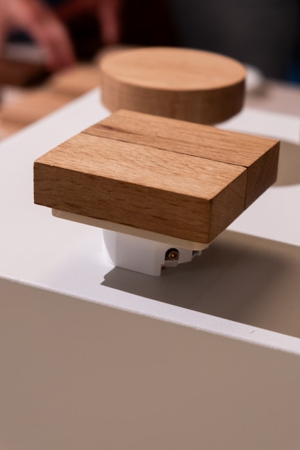 Kloss Double Light Switch, Eiche.