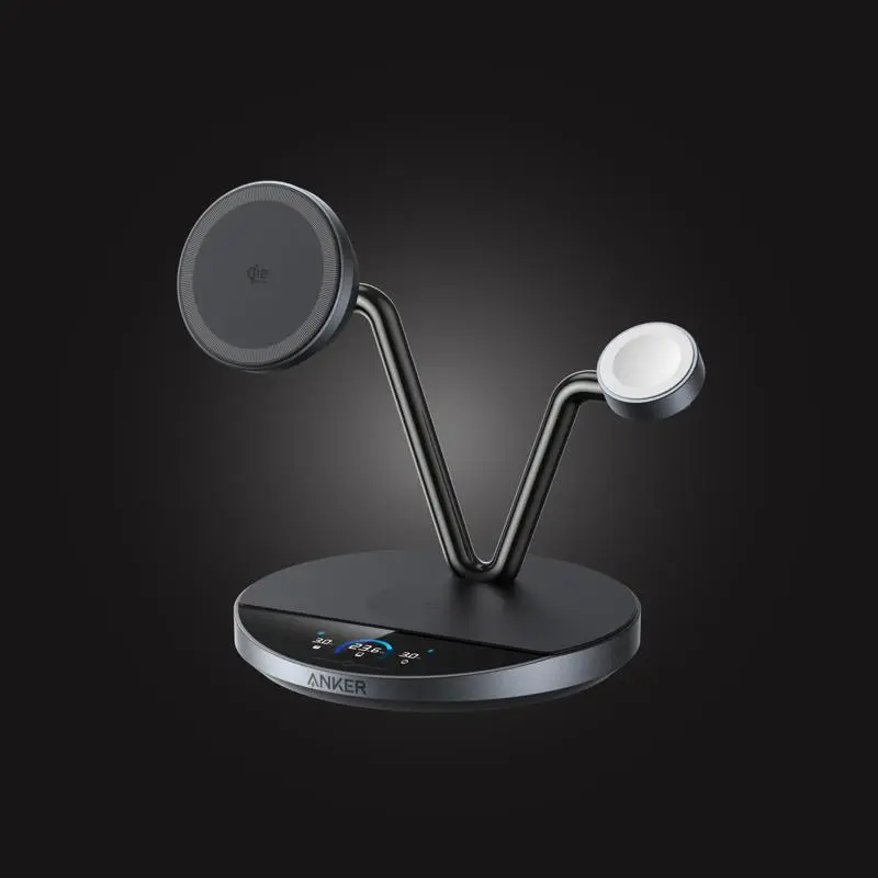 Anker laat zien hoeveel stroom er gaat met zijn 3-in-1 lader.