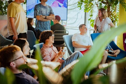 Ein buntes Getümmel: die Community in ihrer natürlichen Umgebung.