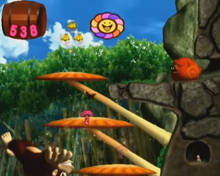 «Donkey Kong Jungle Beat» is a platformer designed for the DK Bongos.