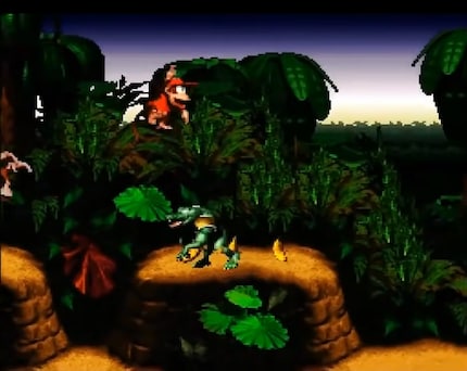 Thanks to a special compression process, «Donkey Kong Country» is graphically far superior to most SNES games.
