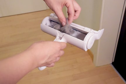 Le bac collecteur se remplit plus vite que vous ne le pensez. Voici les poils d’une seule banquette.
