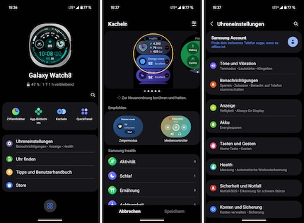 L’application Wearable de Samsung propose de nombreuses options de réglage pour la Galaxy Watch 8.