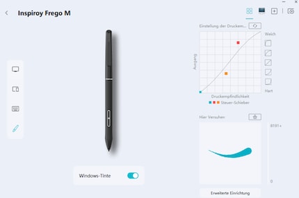 Il software Huion è facile da usare.