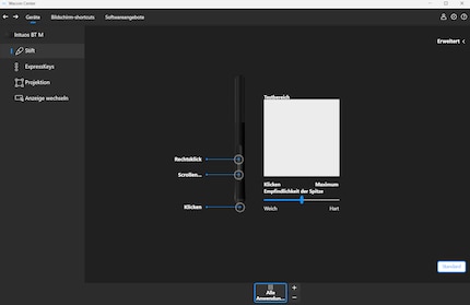  Ecco come si presenta il software Wacom.