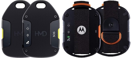 Sichtbare Verwandschaft: HMD OffGrid und Motorola Defy Satellite Link.