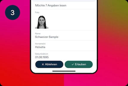 This is how your E-ID should look on a smartphone.