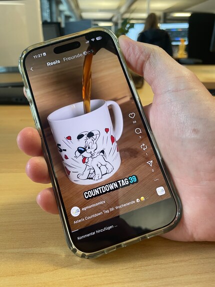 Tot nu toe heeft de Insta-reel voor het bruine drankje «56 likes gekregen».