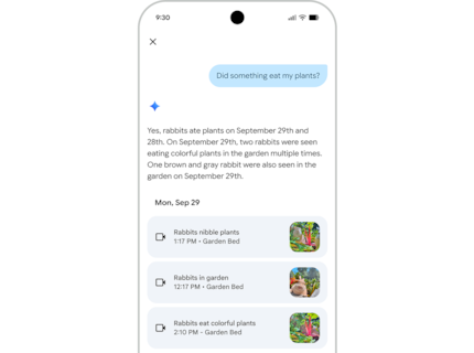 Du kannst Gemini nach spezifischen Ereignissen fragen.