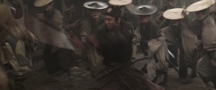 In this excerpt from «13 Assassins» you can clearly see the motion blur on the sword.