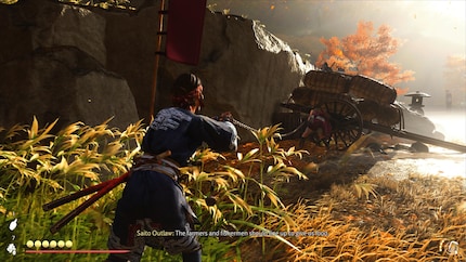 Uso il kusarigama per uccidere i nemici da lontano.