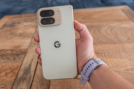 The Pixel 10 Pro Fold in jade green with gold elements is really pretty.
