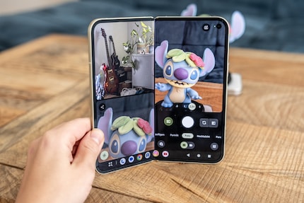 Thanks to a new feature in the camera app, I can see photos I’ve already taken on the left.