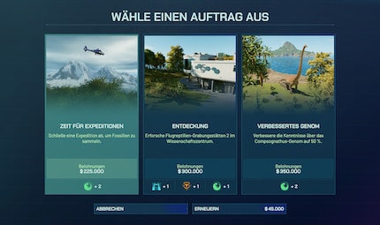 Ich darf wählen, welche Unterziele ich als Nächstes erfüllen möchte.