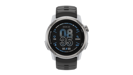 La montre est disponible en deux tailles différentes et en noir et blanc.