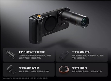 So bewirbt Oppo seine Anstecklinse für das Find X9 Pro.