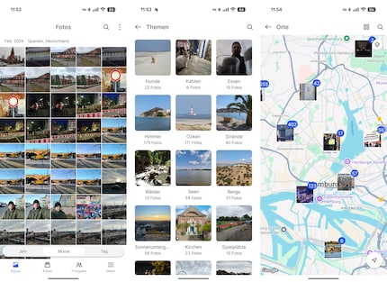 Wer Google Fotos oder iCloud Fotos nutzt, wird sich mit BeeFotos schnell zurechtfinden.