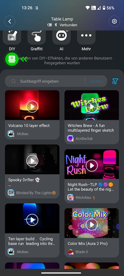 Von der Community geteilte Lichteffekte.