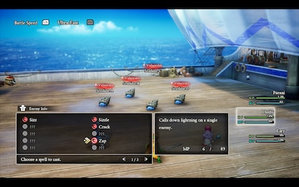 Ich kann mir anzeigen lassen, wogegen die Feinde schwach sind.