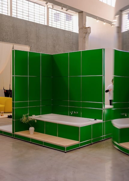 The USM x Humanrace installation in the Capsule Plaza exhibition, 2025.