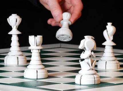 One pawn, four possibilities: The 3D-printed pieces from Works by Design can be transformed into a queen, rook, bishop or knight.