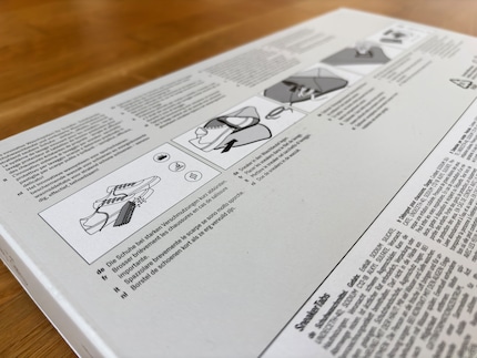 Die Schachtel verrät ganz genau, was zu tun ist.