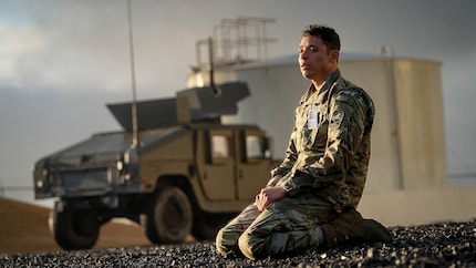 Ich, als der Abspann kommt.