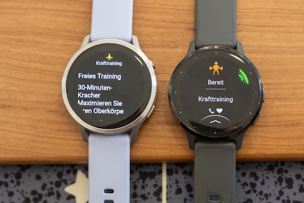 Ich habe nun mehr Optionen für eine Trainingseinheit (links), die Darstellung dafür ist aber suboptimal.