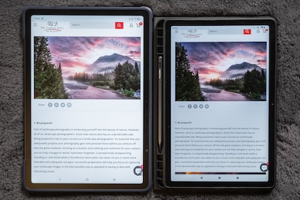 Huion rechts, XP-Pen links. Beide Geräte haben Verbesserungspotenzial.