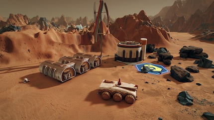 Links siehst du das neue Wohnhabitat, in dem fünf Personen fast autark leben können.