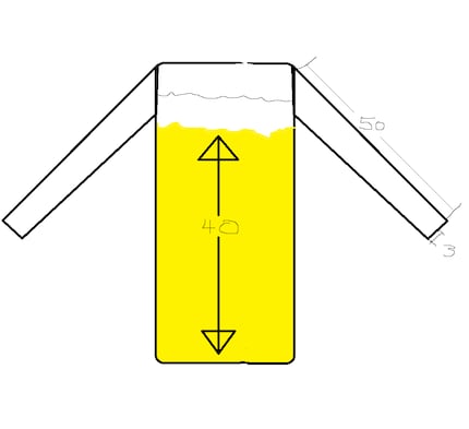 Meine Skizze der Bier-Jacke.