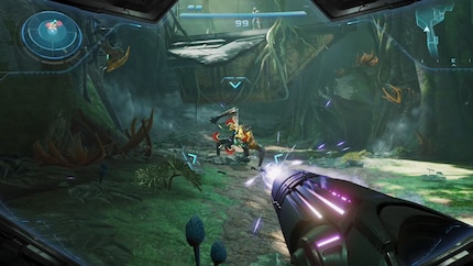 «Metroid Prime 4» verfügt über ein Lock-On-System.