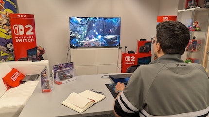 In diesem Setup habe ich in den Nintendo-Büros gezockt.