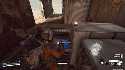 Dass ich dieses eckige Teil in diese Maschine stecken kann und dafür Ressourcen erhalte, lerne ich über eine Quest.