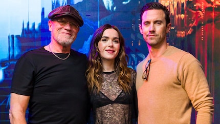 Der Cast am Event, v.l.n.r: Michael Rooker (spielt Mike Harper), Kiernan Shipka (spielt Emma Kagan) und Milo Ventimiglia (spielt David Mason)