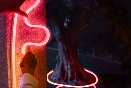 With the «Neon Gradient Outdoor» light strips, you can set accents in the garden.