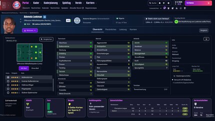 Die Spieleransicht bleibt der vertrauteste Teil des neuen FM: klar strukturiert und ohne überflüssige Pop-ups