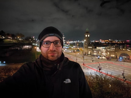 Selfie mit Nachtmodus.