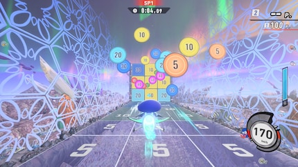 Im «Zielsprung» muss ich möglichst viele Punkte treffen.