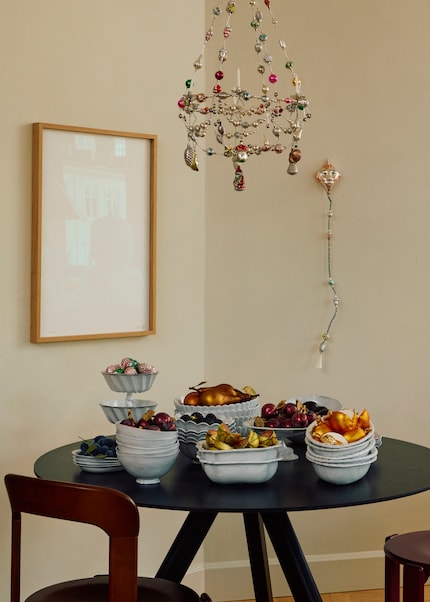 Bei jedem Luftzug fangen die Ornamente das Licht ein ...