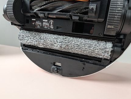 Die Rolle mit dem fix montierten Textilbezug.