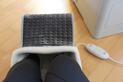 Mist, noch warm! Ich habe das Gerät nicht ausgeschaltet. Zum Glück hat es das automatisch getan.