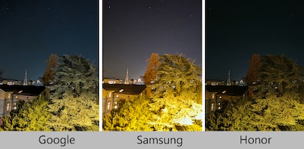 Auch in der Nacht überzeugt mich Googles Hauptkamera am meisten.