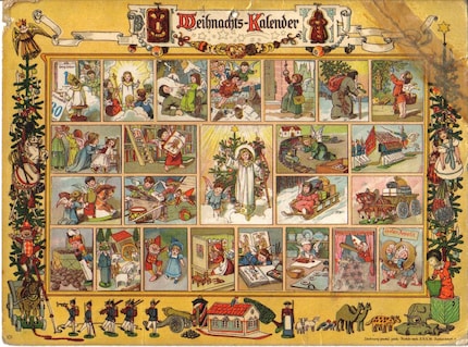 So fing alles an: der beklebte Adventskalender von 1903.