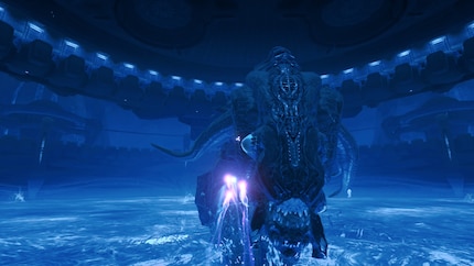 Einige Bosse haben mehrere Schwachpunkte, die ich mit dem Psy Control Beam gleichzeitig treffen muss.