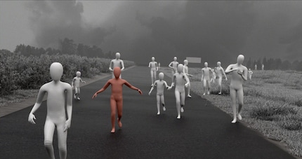 Eine 3D-Simulation der französischen NGO Index stellt die Szene am 8. Juni 1972 nach.