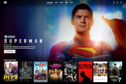 So sieht die App von HBO Max aus.