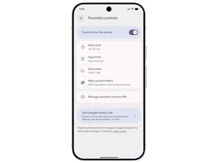 Parent control directly on the child's smartphone.