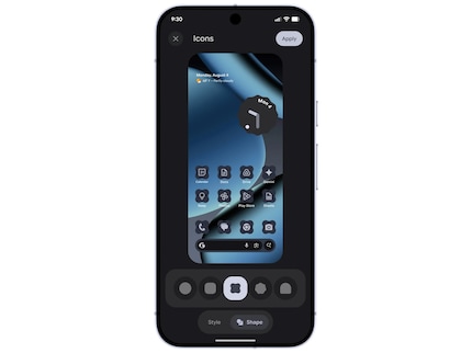 New shapes for the app icons.